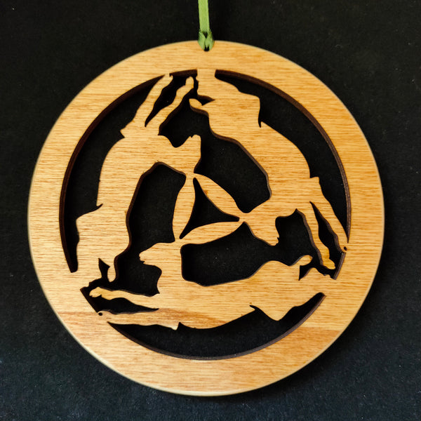 Wooden Hanging of 3-Hares